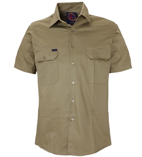 RM108V3S - Vented Light Weight Open Front Short Sleeve Shirt